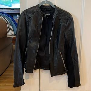 Black leather jacket